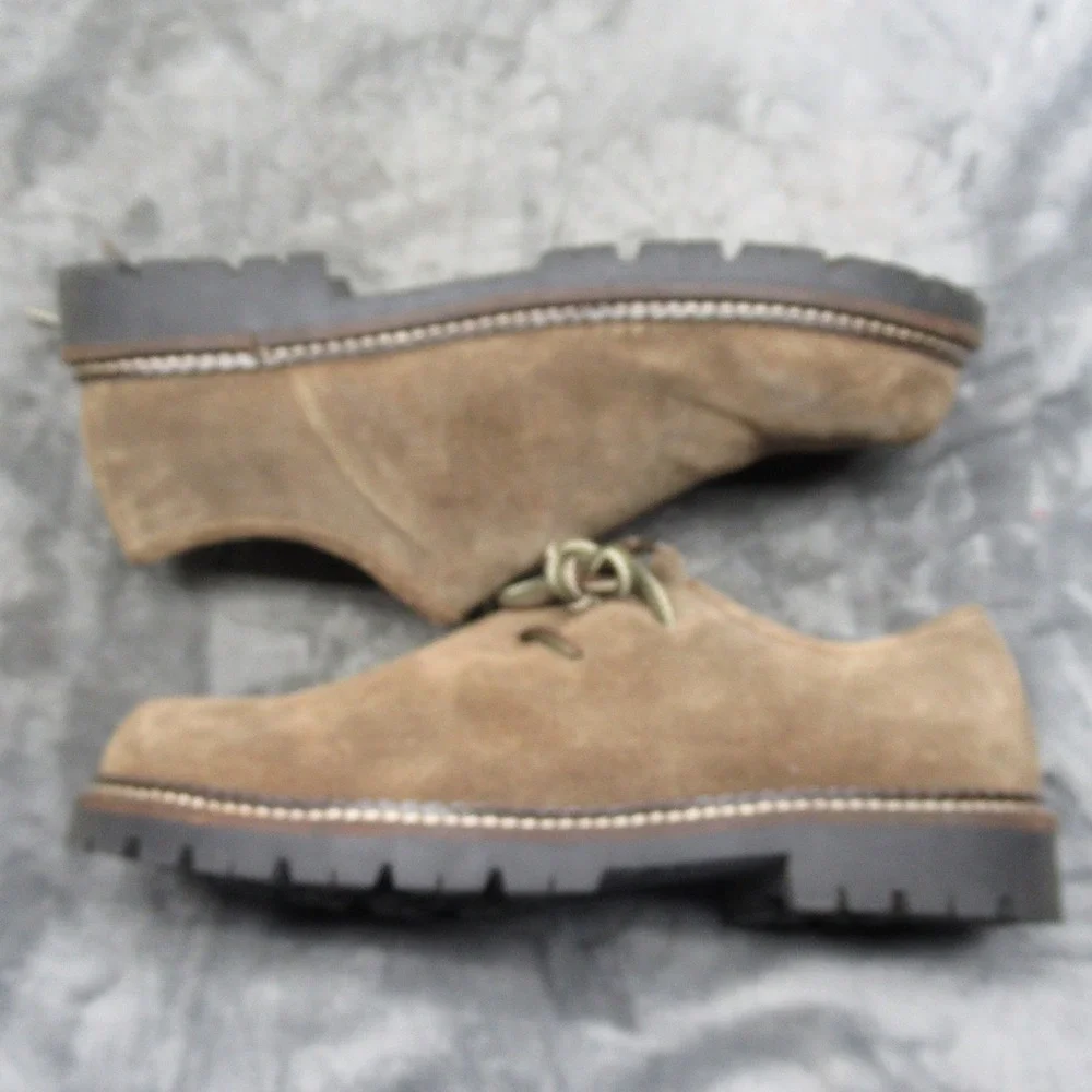 Stockerpoint Shoes Mens 9 Brown Suede‎ Leather Loafer Lace Up Round Toe Casual